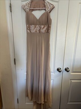 Ever Pretty Elegant Floor-Length Wedding Dress Bridal Prom Gown Beige 6 Side Zip